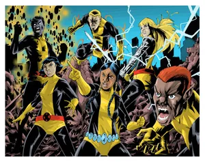 The New Mutants Cast Assemble In Their Superpowered Forms Wallpaper