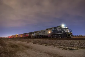 The Norfolk Southern Line On A Cloudy Evening Wallpaper