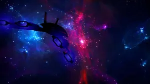 The Normandy Sr-2 Soaring Through Space Wallpaper