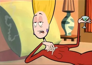 The Oblongs Pickles With Cigarette And Drink Wallpaper