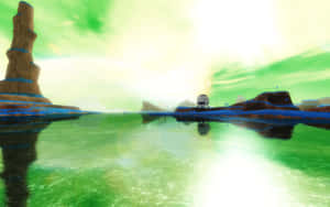 The Peaceful Alien Planet Of Namek Wallpaper