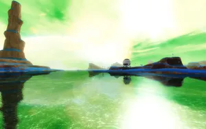 The Peaceful Alien Planet Of Namek Wallpaper