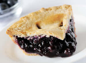 The Perfect Slice Of Blueberry Pie Wallpaper