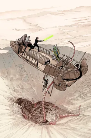 The Perilous Sarlacc Pit From The Star Wars Film Saga Wallpaper