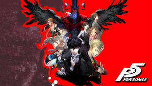 'the Phantom Thieves Are Ready To Battle In Persona 5' Wallpaper