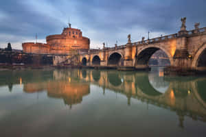 The Ponte Santangelo At Castel Santangelo Wallpaper