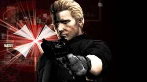 The Power-aweinspiring Albert Wesker Of Resident Evil Wallpaper