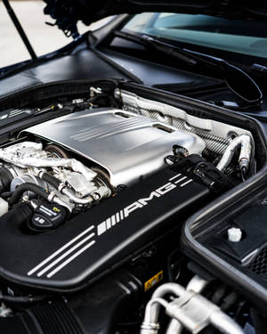 The Power Behind The Drive - Amg Engine Wallpaper