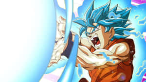 The Powerful And Unstoppable Super Saiyan Blue! Wallpaper