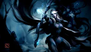 The Powerful Drow Ranger From Dota 2 Wallpaper