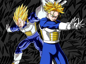 The Powerful Duo: Vegeta And Trunks Wallpaper