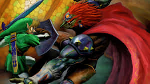 The Powerful Ganondorf, King Of Gerudo, In A Striking Pose Wallpaper