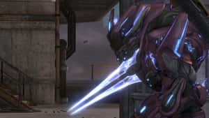 The Powerful Halo Energy Sword In Action Wallpaper