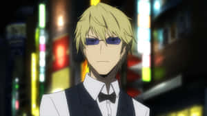 The Powerful Shizuo Heiwajima In Action Wallpaper