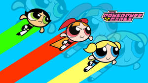 The Powerpuff Girls Flying Wallpaper