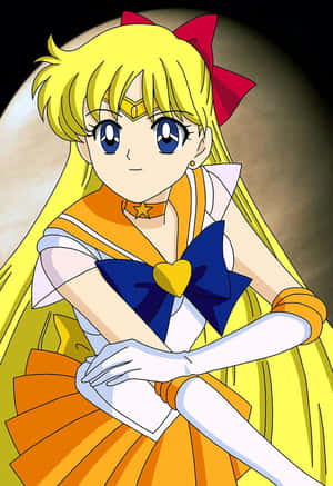 “the Pretty Guardian And Lover Of Love And Justice, Sailor Venus!” Wallpaper