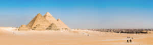 The Pyramids Of Giza Group Of Camel Tours Wallpaper