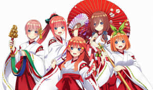 The Quintessential Quintuplets In Chinese Costumes Wallpaper
