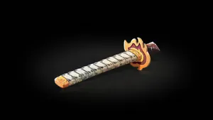The Rengoku Sword - The Flaming Blade Of The Demon Slayer Corps Wallpaper
