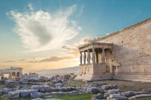 The Rocks Formed Around The Erechtheion Wallpaper