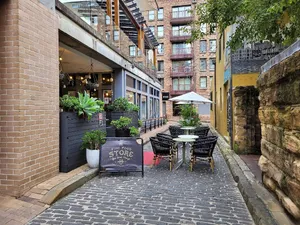 The Rocks Sydney Cobblestone Alley Wallpaper