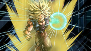 The Saiyan Warrior Trunks Prepares To Battle In Dragon Ball Z Wallpaper