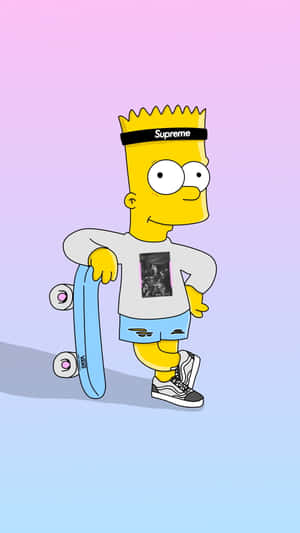 The Simpsons Bart Supreme Cartoon Wallpaper