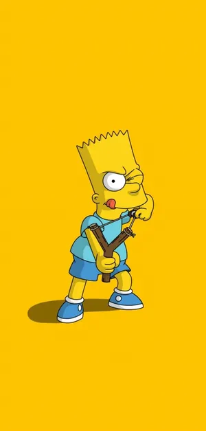 The Simpsons Character Is Holding A Guitar Wallpaper