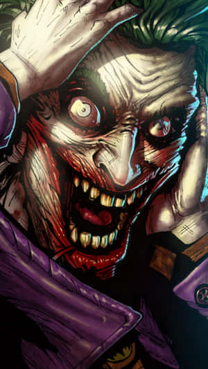 The Sinister Smile Of Evil Joker Wallpaper