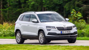 The Skoda Karoq In Its Natural Habitat Wallpaper