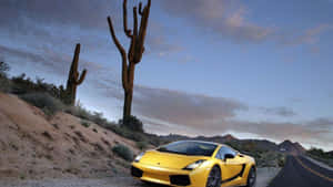 The Sleek And Luxurious Lamborghini Gallardo In Action Wallpaper