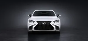 The Sleek And Stylish Lexus Ls 500 In Striking Blue Wallpaper