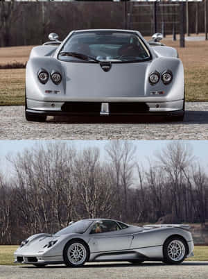 The Sleek Pagani Zonda C12 Roadster In Action Wallpaper