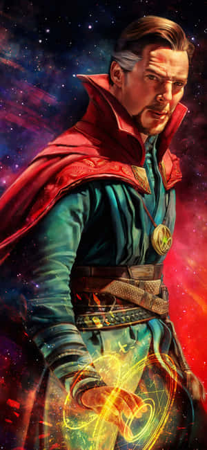 The Sorcerer Supreme Doctor Stephen Strange On An Iphone Wallpaper