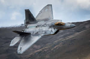 The Spartan F-22 Raptor In Action Wallpaper