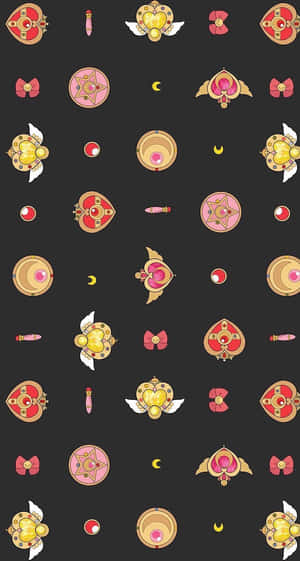 The Stars Align In Sailor Moon's Classic Pattern Wallpaper