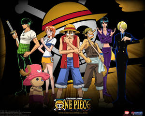 The Straw Hat Pirates Set Sail In Search Of Adventure Wallpaper