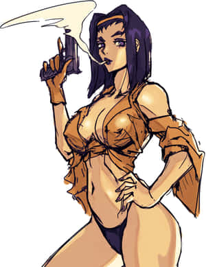 The Stylish Bounty Hunter, Faye Valentine, From Cowboy Bebop. Wallpaper