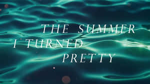 The Summer I Turned Pretty Title Over Water Background Wallpaper