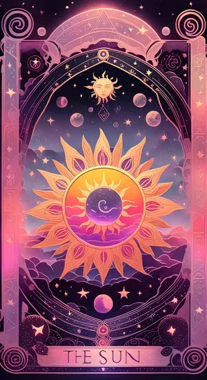 The Sun Tarot Card Wallpaper