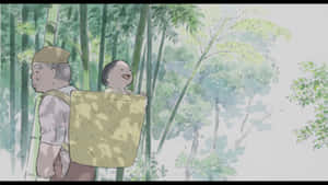 The Tale Of The Princess Kaguya - Heartwarming Scene From The Film Wallpaper