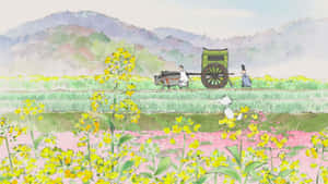 The Tale Of The Princess Kaguya In Vivid Colors Wallpaper