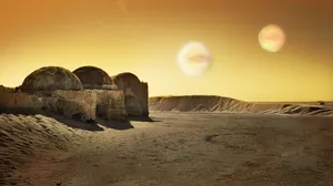 The Tatooine Desert In All Its Glory Wallpaper