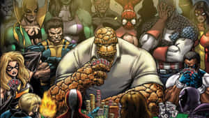 The Thing Playing Uno In Marvel Comics 2560x1440 Wallpaper