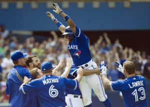 The Toronto Blue Jays Show Out On The Field Wallpaper