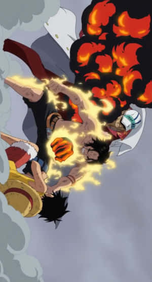 The Tragic Moment Of Ace’s Death In One Piece Wallpaper