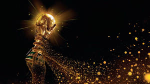 The Trophy Sparkle Ahead Of The 2022 Fifa World Cup Wallpaper