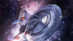 The U.s.s. Enterprise, Captained By Jonathan Archer, Boldly Goes Where No Man Has Gone Before Wallpaper