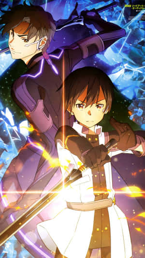 The Ultimate Adventure Awaits You With The Sword Art Online Iphone Wallpaper