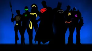 The Ultimate Team - Justice League Unlimited Members In A Heroic Pose Wallpaper